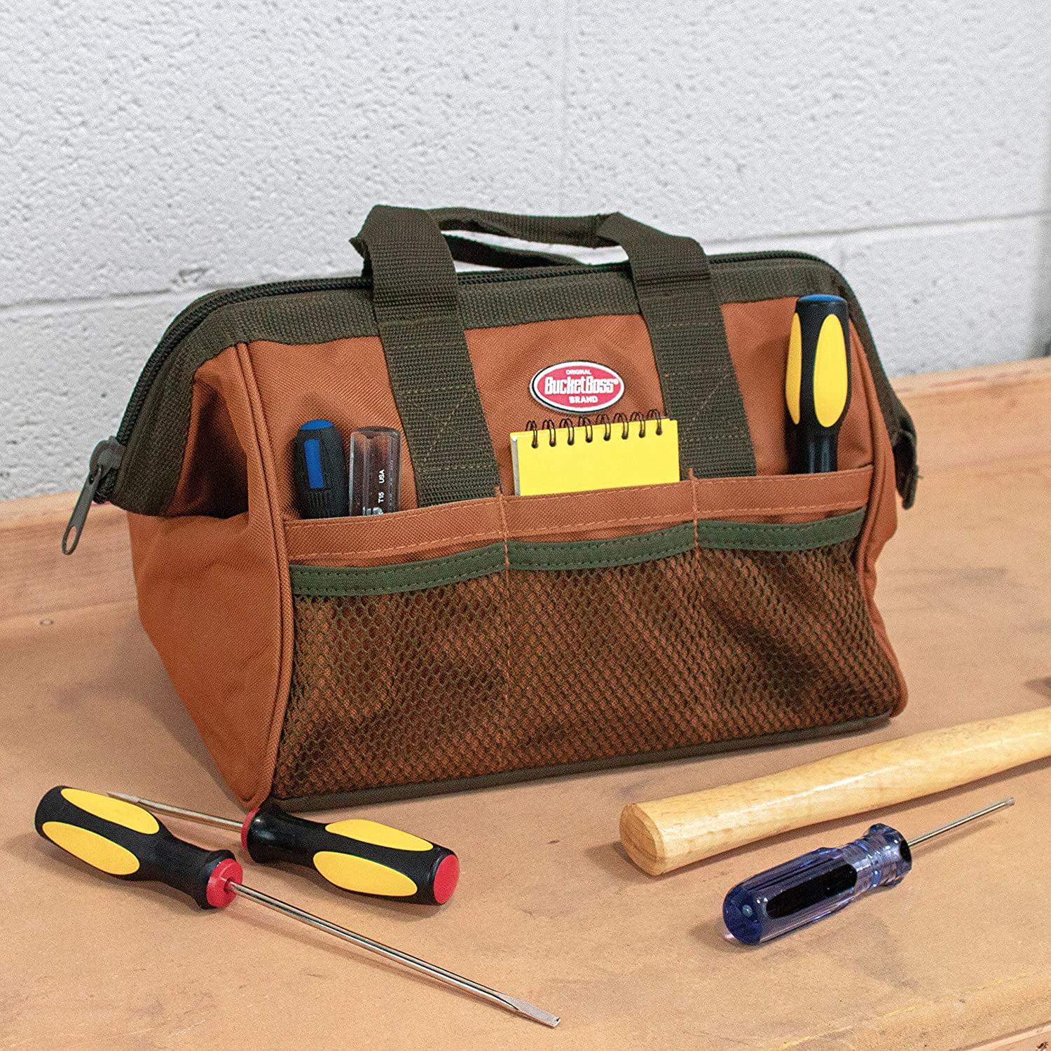 Bucket Boss Gatemouth 13 Tool Bag In Brown, 60013, 8 Liters