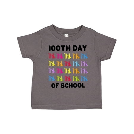 

Inktastic 100th Day of School with Tally Marks Gift Toddler Boy or Toddler Girl T-Shirt