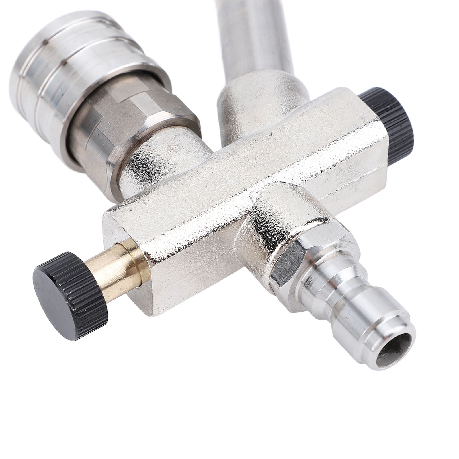 NFTIGB Pressure Washer Extension Wand Dual Connector Tool 1/4in Quick Connect Switch Double Tip Attachment Power for Home Boat Car Washing (11.42 in / 29 cm)