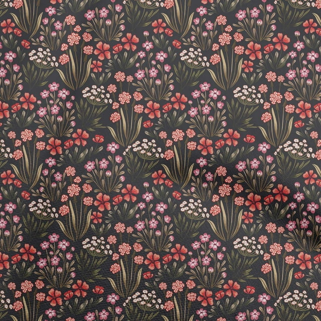 oneOone Silk Tabby Red Fabric Floral Sewing Craft Projects Fabric Prints By Yard 42 Inch Wide