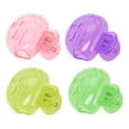 thumbnail image 1 of Cubiertas de cepillo de dientes en forma de pez de 4 piezas para viaje, plástico rosa, verde, púrpura, amarillo, 1 of 5