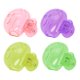 thumbnail image 1 of Cubiertas de cepillo de dientes en forma de pez de 4 piezas para viaje, plástico rosa, verde, púrpura, amarillo, 1 of 5
