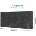 thumbnail image 3 of Topographic Contour Gaming Mouse Pad Large XL Long Extended Pads Big Mousepad Keyboard Mouse Mat Desk Pad Home Office Decor Accessories for Computer Pc Laptop,Rubber, 3 of 6