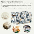 thumbnail image 5 of 2 Pack Storage Bins with Handle Fabric Organizer Basket Foldable Box Zebra Leaf Birds 14.2x10.2x8.3, 5 of 8