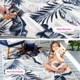 thumbnail image 3 of SAFAVIEH Cabana Rosario Botanical Indoor/Outdoor Area Rug, Ivory/Navy, 5'1" x 7'6", 3 of 16
