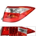 thumbnail image 2 of LABLT Red Clear Tail Light Lamp Outer Passenger Side Replacement for 2014-2016 Toyota Corolla, 2 of 5