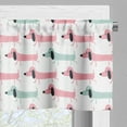 thumbnail image 3 of Ambesonne Dachshund Valance Pack of 2, Funny Sausage Dogs, 54"X12", Seafoam Pink, 3 of 5