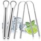 thumbnail image 1 of 4 Pack Tongue Scraper with Two Different Style, Professional Eliminate Bad Breath, Stainless Steel Tongue Scrapers ,100% Effectively Improve Oral And, 1 of 5