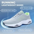 thumbnail image 3 of NRNHI Mens Lightweight Air Running Shoes Athletic Walking Shoes Trail Tennis Sneaker for Gym Workout GreyGreen Size 9.5, 3 of 7