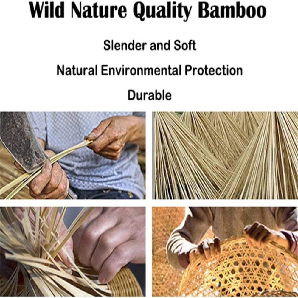 Mesase 3-Piece Bamboo Food Serving Basket Set with Mesh Covers - Hand-Woven Insect-Proof Trays for Fruit, Veg, Bread & Drying (S/M/L) - Also Available Individually