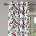 thumbnail image 2 of Ambesonne Rowan Grommet Curtain, Mountain Ashes Art, 50" x 108", Ruby Grey Black, 2 of 6