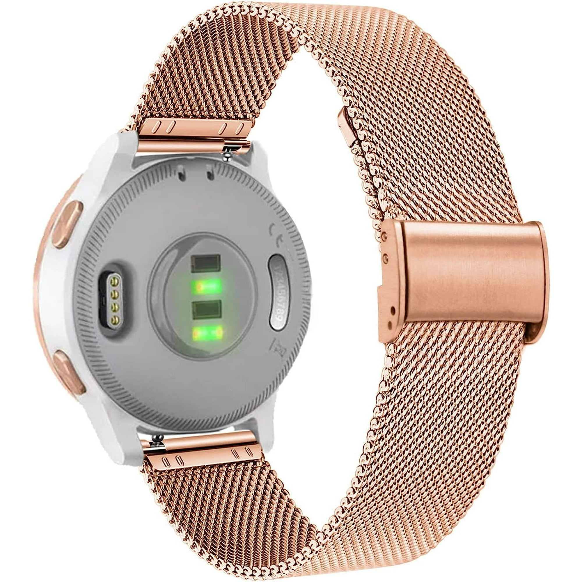 A Watch Bands for Garmin Vivoactive 4S Vivomove 3S Venu 2S 18mm Quick Release Stainless Steel Metal Mesh Women Wristband Strap for Forerunner 255s 255s Music Walmart
