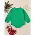 thumbnail image 3 of Cenuakty Baby Christmas Romper Letter Embroidery Long Sleeve Crew Neck Bodysuit Newborn Playsuit, 3 of 8