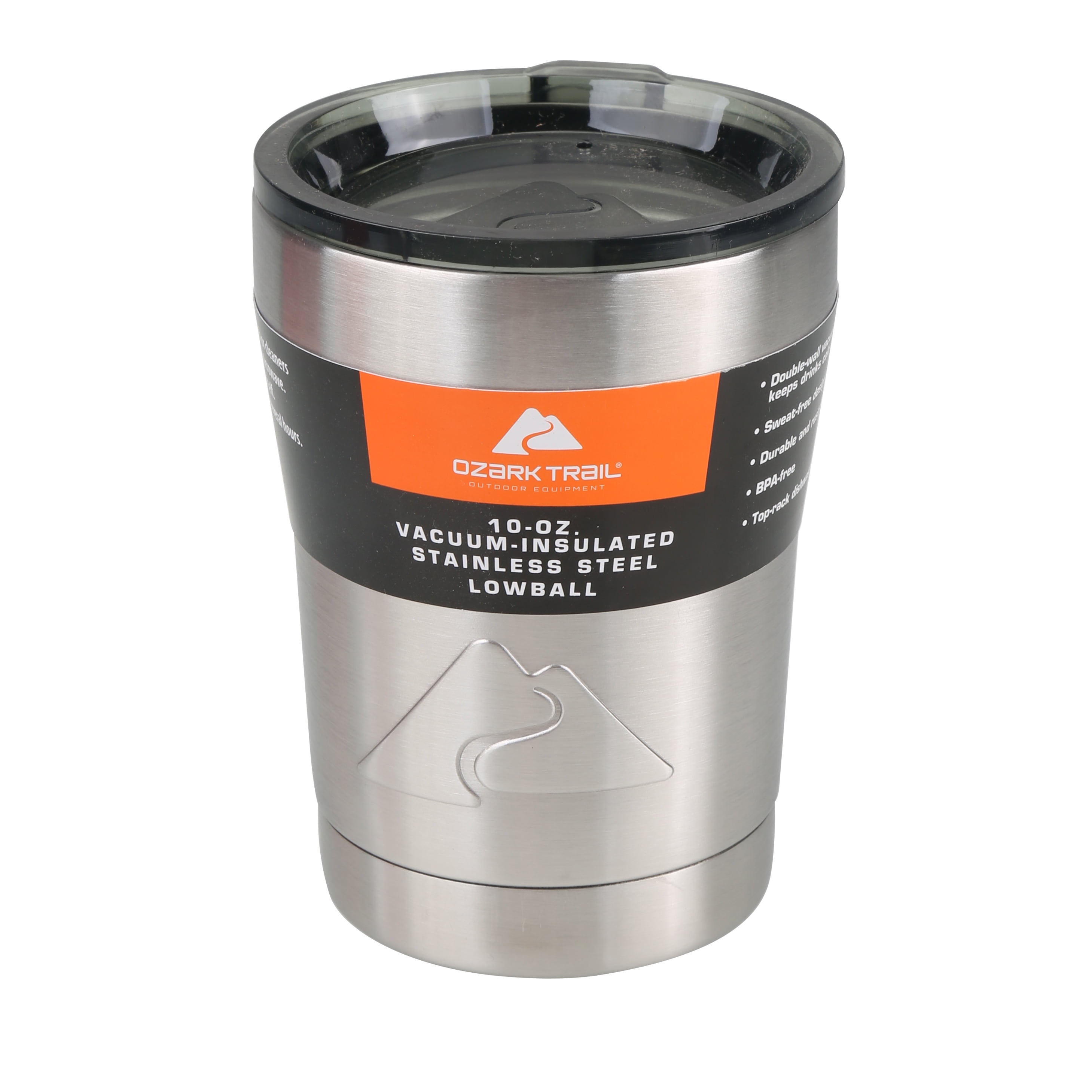 Ozark Trail Tumbler Vacuum Insulated Stainless Steel Lowball, 10
