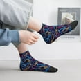 thumbnail image 2 of Fuzoiu Multicolor Bowling Print Adult Socks, Crew Moisture-wicking Socks, Unisex Cushion Crew Socks,Casual Sports Ankle Socks, 2 of 7