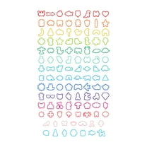 Assorted Shapes Plastic Cookie Cutter Set, 110 Pieces, by Way To Celebrate