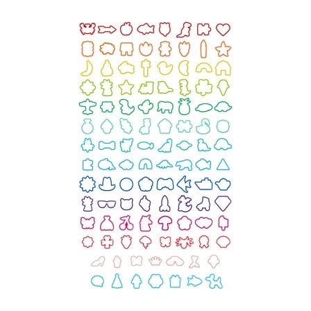 Assorted Shapes Plastic Cookie Cutter Set, 110 Pieces, by Way To Celebrate