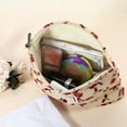 thumbnail image 4 of Unique Bargains Corduroy Floral Makeup Bag Zipper Flower Cosmetic Pouch Aesthetic Women Cosmetic Bags Coin Purse Beige, 4 of 8