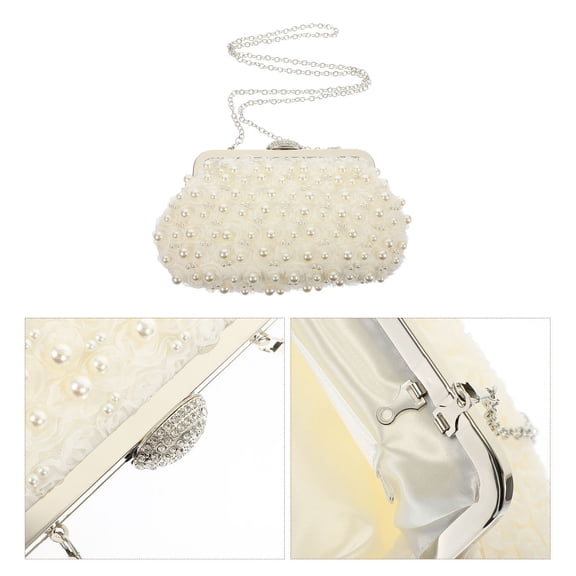 RENACLIPY Elegant White Clutch Handbag for Women, Ideal for Weddings, Parties, Banquets, and Special Events