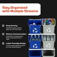 thumbnail image 5 of Sturdy Essentials Multi Recycling System with Three Stackable 6 Gallon Bins to Build your Recycling Center for Offices, Homes, Garages, Businesses (3 Pack, Blue/Yellow/Red), 5 of 8