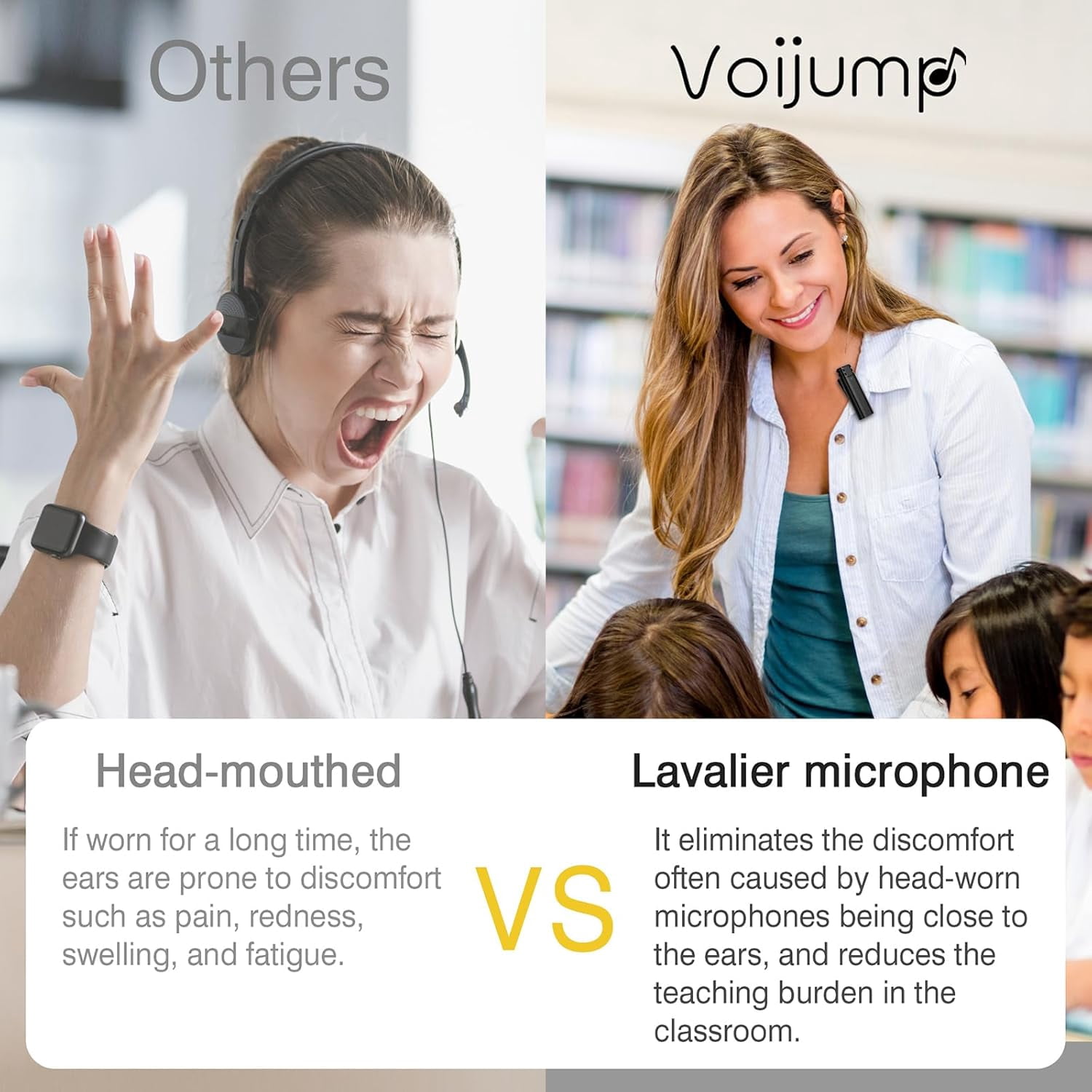 Wireless Voice Amplifier with Wireless Lavalier Lapel Microphone, PA System, Portable Speaker and Cordless Omnidirectional Condenser Recording Mic for Teacher, Streaming,Classroom,Speech, Meeting.