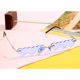 thumbnail image 5 of Novedad de sol corazones para Mujeres Hombres clásico Retro diseñador Azul Hugo Gafas de sol sin montura con forma de corazón, 5 of 5