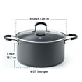 thumbnail image 4 of Cook N Home 6 Quart Nonstick Stockpot With Lid , Professional Hard Anodized  Casserole Dutch Oven,  Oven Safe, 4 of 10
