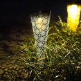 thumbnail image 2 of CHAO Luces solares para caminos, paquete de 2 luces solares impermeables, luz cónica para césped, decoración de paisaje, iluminación para jardín, paisaje, camino, lámpara, linternas (blanco cálido), 2 of 5