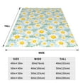 thumbnail image 3 of Honeii Daisies Flowers Print Fleece Blanket - Throw Blanket for Bed, Sofa, Couch, Camping, and Travel , Microplush Ultra Soft Warm Blanket-80"x60", 3 of 7