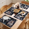 thumbnail image 5 of Funny Dog Print Placemats Set of 8 Summer Modern Driving Animals Place Mats Indoor Wipeable Table Mats Washable Cloth Dining Table Placemats for Kitchen Holiday Party Home Decor 13x19 Inch, 5 of 9