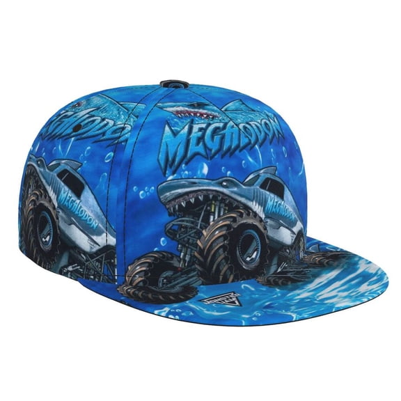 Monster Megalodon Trucks Adjustable Brim Bill Baseball Cap Adjustable Snapback Hat Hip Hop Cap Dad Hat Men Women