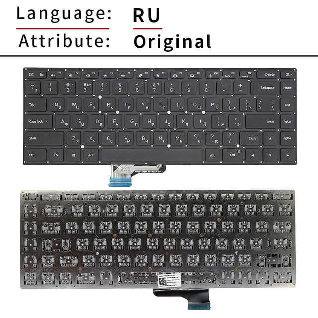 Original US RU/English Russian Laptop Keyboard For Xiaomi Mi RedmiBook 16 XMA2002 XMA2012-DJ AN AJ AB RU Black Original