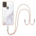 thumbnail image 2 of Allytech Case for Samsung Galaxy A21s, Galaxy A21S Case Cover, Luxury Marble Serious Rubber Shock-absorbing Drop Protection With Shoulder Strap Lanyard Case Cover for Samsung Galaxy A21s, White, 2 of 4
