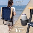 thumbnail image 3 of GoSports Outdoors WOVN Beach Backpack Chair - Premium Folding Camping Chair - 9 Styles Available - NAVY, 3 of 6