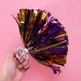 thumbnail image 6 of LOLIPPYY 2Pcs Cheerleading Poms Purple Gold 30cm for Cheerleading Kit Cheerleading Metallic Foil Cheer, 6 of 8