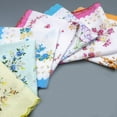 thumbnail image 3 of 10pcs 30 x 30cm Vintage Cotton Women Hankies Embroidered Butterfly Flower Hanky Floral Ladies Handkerchief Fabrics Random Color, 3 of 8