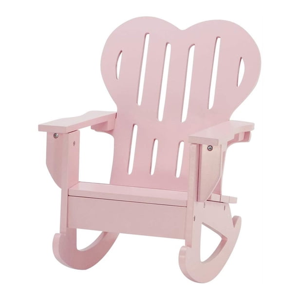 Mecedora Adirondack Emily Rose de Doll Furniture, 45 cm, color rosa