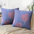 thumbnail image 3 of LALILO Throw Pillow Covers Flower Rose Flower Rose Accent Art Cushion Cover 18" x 18", 2 Pack, 3 of 6