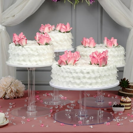 Outrageous Christmas Desserts Efavormart Lovely 4 Tier XL Acrylic Crystal Glass Clear Cake Dessert Decorating Stand For Birthday Xmas Party Wedding ()