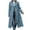 Blue, variant on Jackets for Women Solid Color Turndown Collar Long Sleeve Long Coat Button Down Casual Outerwear Fall Winter Warm Fashion Clothing