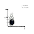 thumbnail image 3 of 4 1/2 Carat T.G.W. Sapphire And White Diamond Accent Sterling Silver 3-Piece Jewelry set, 3 of 7