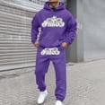 thumbnail image 2 of CONFREE Mens Tracksuit 2 Peice Sets Casual Men's Jogging Sweatsuit Set Graphic Y2K Pullover Hoodies Pants Athletic Sweat Suit for Men, 2 of 4