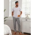 thumbnail image 2 of EKOUAER Men's Pajama Pants, Lightweight Loungewear, Comfy Jogger Sleep Pant Long Pj Bottoms with Drawstring & Pockets, 2 of 6