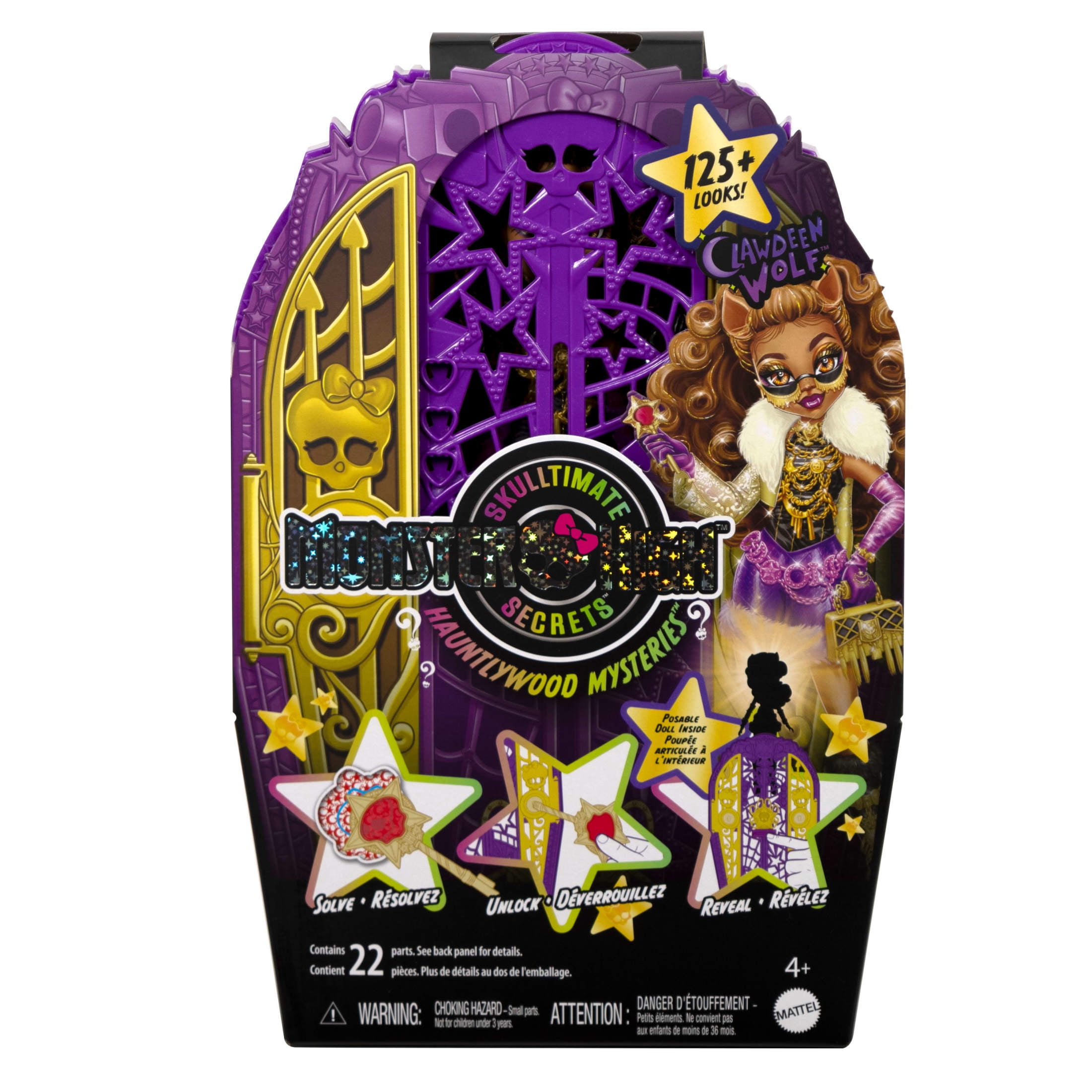 Monster High Skulltimate Secrets Hauntlywood Mysteries Doll, Clawdeen Wolf with 19+ Surprises