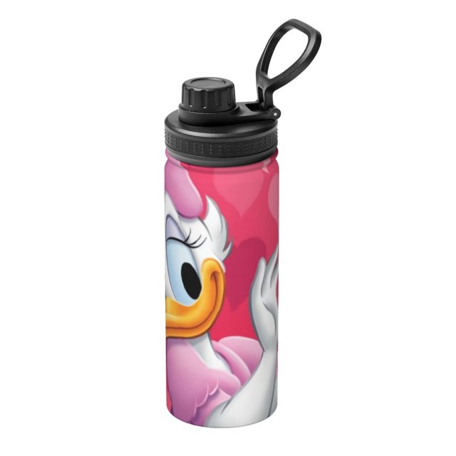 Botella de agua aislada Daisy Sports de acero inoxidable, portátil, para exteriores, para viajes, fitness, estudiantes, talla única.