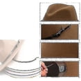 thumbnail image 2 of Sombrero Fedora de fieltro de lana para mujer o hombre, 2 of 3