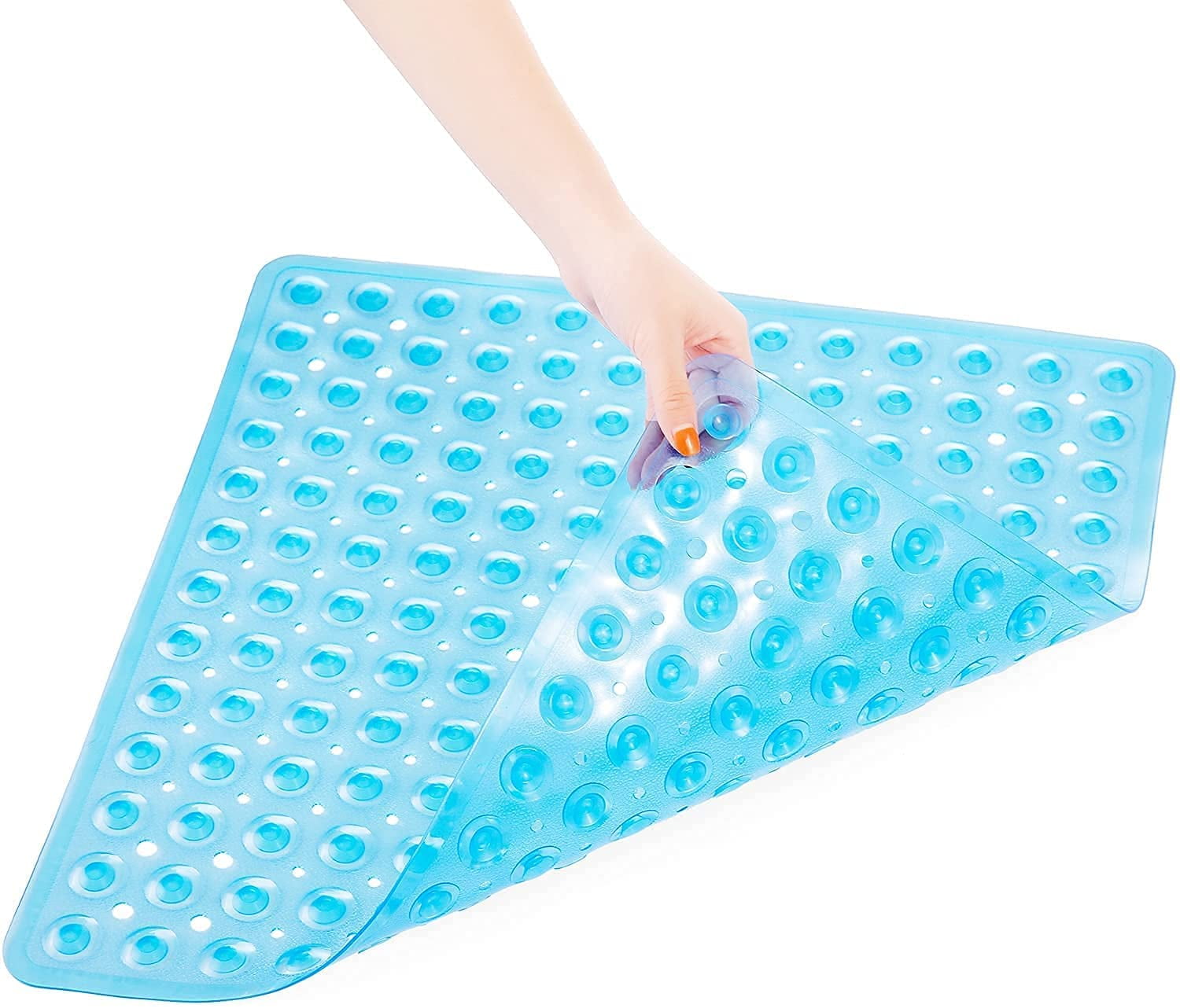 New Extra Long Pebbles Anti Bacterial Non-Slip Rubber Bath Shower Mat 53 X 53Cm 