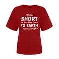 thumbnail image 5 of Blmnix Short Sleeve Womens Tops Trendy Crew Neck Letter Loose Graphic T-Shirts Shirts 2024, 5 of 8