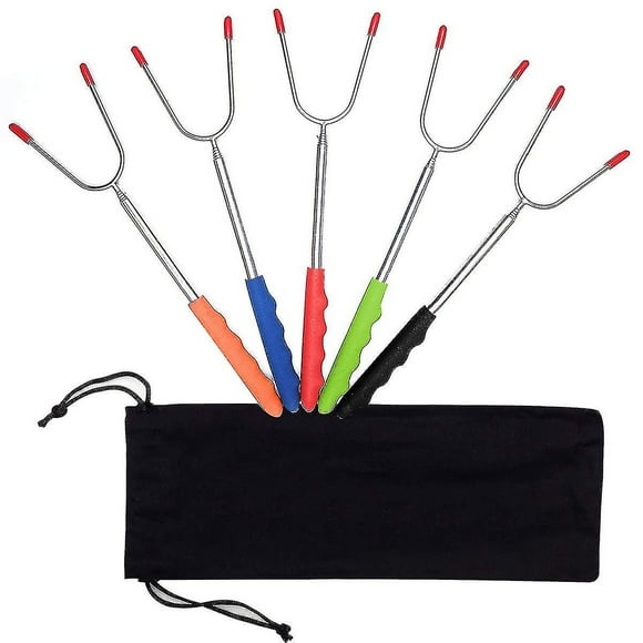 Marshmallow Toasting Kit,5 Pcs Marshmallow Roasting Bbq Sticks For Kid