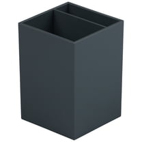 JAM Plastic Pen Holder, Grey, Desktop Pencil Cup Sold Individually